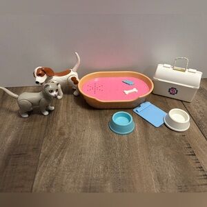 Vintage 1995 Mattel Barbie Pet Play Set with Dog & Cat & Accessories